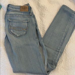 Abercrombie Distressed Light Wash Jeans